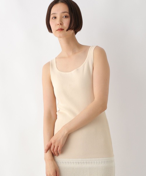 LEPSIM（レプシィム）の「14ゲージスクエアリブタンク　243148（タンクトップ・レディース・イエロー/ホワイト×ブラック/アイボリー/ブラック/オレンジ/ブラウン・FREE）」の7枚目の写真