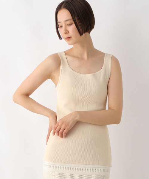 LEPSIM（レプシィム）の「14ゲージスクエアリブタンク　243148（タンクトップ・レディース・イエロー/ホワイト×ブラック/アイボリー/ブラック/オレンジ/ブラウン・FREE）」の8枚目の写真