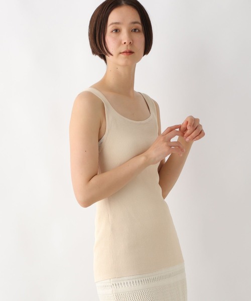 LEPSIM（レプシィム）の「14ゲージスクエアリブタンク　243148（タンクトップ・レディース・イエロー/ホワイト×ブラック/アイボリー/ブラック/オレンジ/ブラウン・FREE）」の9枚目の写真