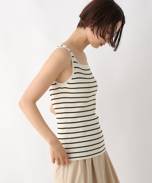 LEPSIM（レプシィム）の「14ゲージスクエアリブタンク　243148（タンクトップ・レディース・イエロー/ホワイト×ブラック/アイボリー/ブラック/オレンジ/ブラウン・FREE）」の15枚目の写真
