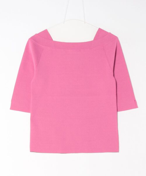 デザインボートネックニット