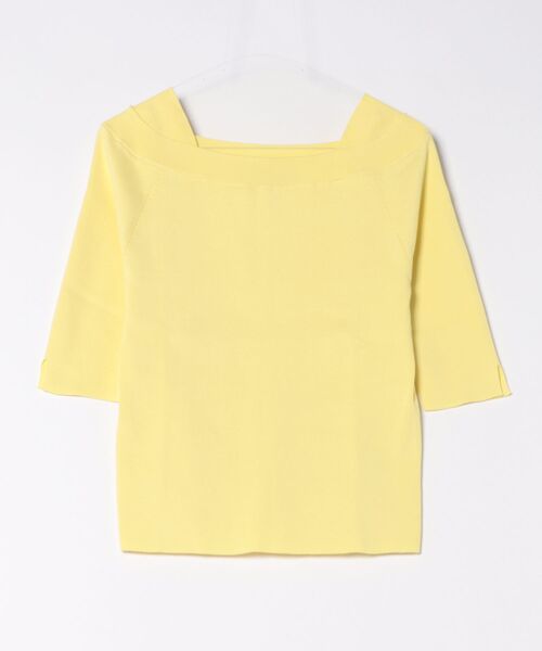 デザインボートネックニット