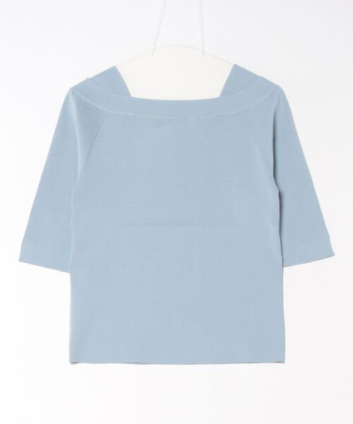 デザインボートネックニット