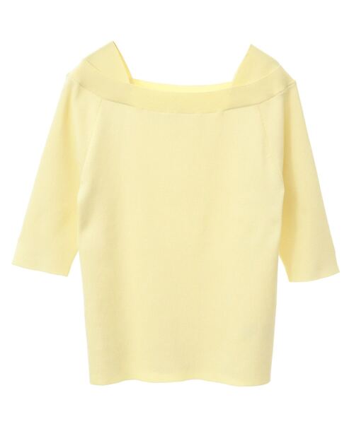 デザインボートネックニット