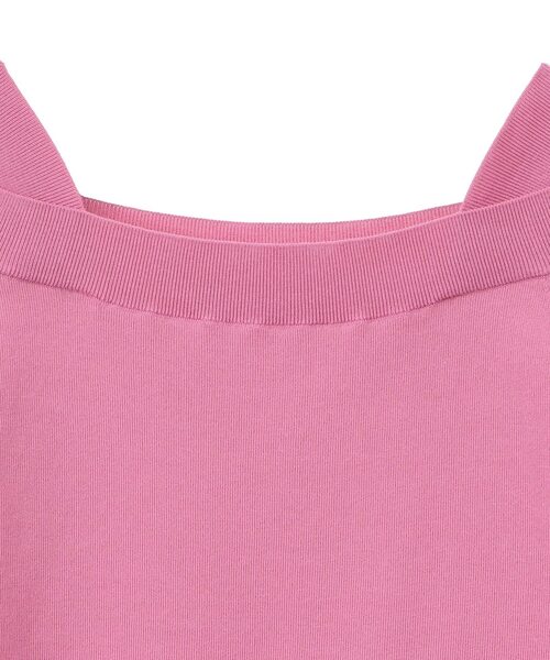 デザインボートネックニット