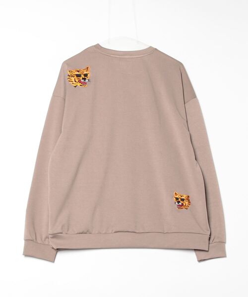 BEAVER（ビーバー）の「B omnivore/ビーオムニボー  ストレッチポンチランダム刺繍トラL/S PO（Tシャツ/カットソー・メンズ・ブラック/ベージュ・XL/L/M）」の3枚目の写真