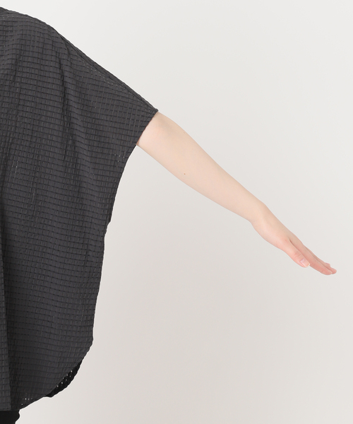 JOURNAL STANDARD(ジャーナルスタンダード)の「シアーチェックポンチョブラウス(シャツ/ブラウス・レディース・ホワイト/スミクロ/ブルー系その他・FREE)」の15枚目の写真