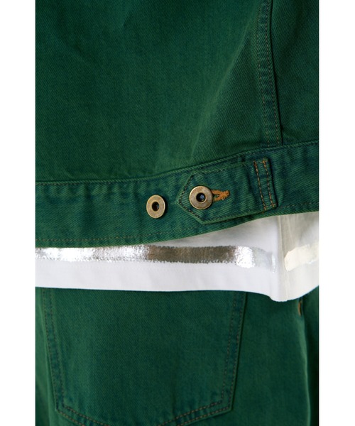 DISCOVERED（ディスカバード）の「COLOR DYE DENIM BLOUSON（デニムジャケット・メンズ・イエロー/グリーン・LARGE/SMALL）」の11枚目の写真