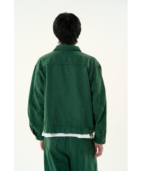 DISCOVERED（ディスカバード）の「COLOR DYE DENIM BLOUSON（デニムジャケット・メンズ・イエロー/グリーン・LARGE/SMALL）」の5枚目の写真