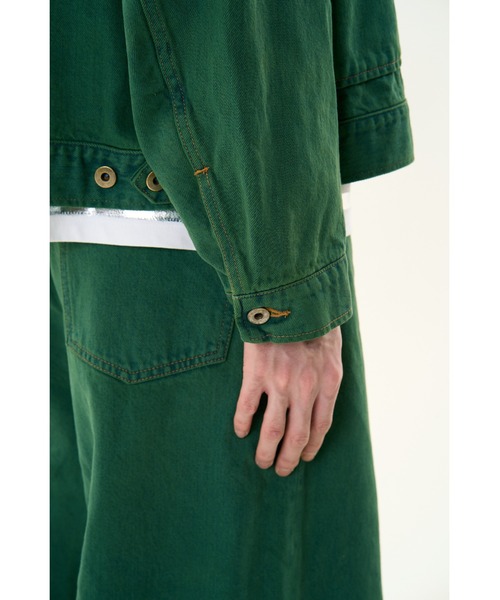 DISCOVERED（ディスカバード）の「COLOR DYE DENIM BLOUSON（デニムジャケット・メンズ・イエロー/グリーン・LARGE/SMALL）」の12枚目の写真