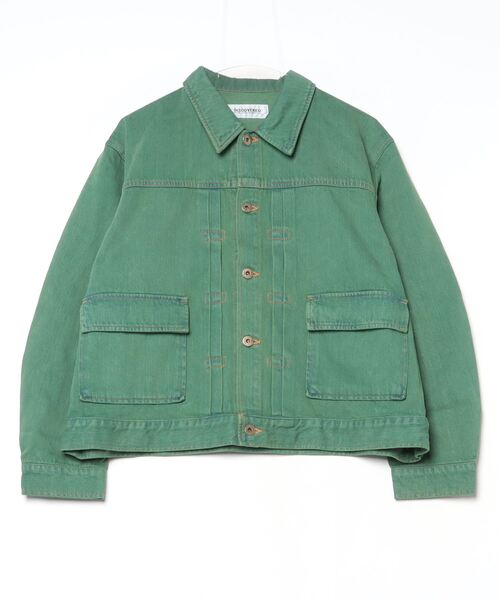 DISCOVERED（ディスカバード）の「COLOR DYE DENIM BLOUSON（デニムジャケット・メンズ・イエロー/グリーン・LARGE/SMALL）」の17枚目の写真