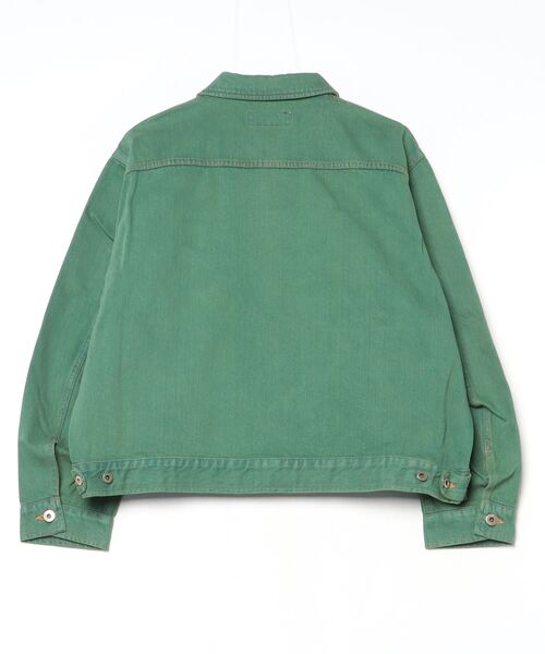 DISCOVERED（ディスカバード）の「COLOR DYE DENIM BLOUSON（デニムジャケット・メンズ・イエロー/グリーン・LARGE/SMALL）」の18枚目の写真