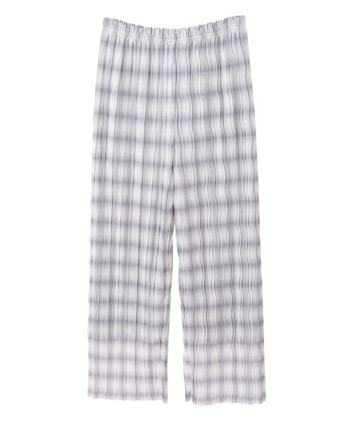 Green Parks(グリーンパークス)の「セルフカットウェーブプリーツパンツ(その他パンツ・レディース・チェック/ドット/ライトイエロー/ネイビー・FREE)」の18枚目の写真