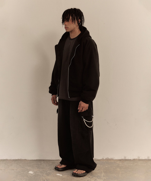 LIBERE（リベーレ）の「LIBERE リベーレ / REVERSIBLE HOODY MA-1 リバーシブルフーディーMA-1ブルゾン / 251108（MA-1・メンズ・ブラック・MEDIUM/SMALL）」の4枚目の写真