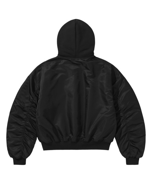 LIBERE（リベーレ）の「LIBERE リベーレ / REVERSIBLE HOODY MA-1 リバーシブルフーディーMA-1ブルゾン / 251108（MA-1・メンズ・ブラック・MEDIUM/SMALL）」の8枚目の写真