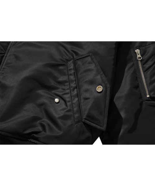 LIBERE（リベーレ）の「LIBERE リベーレ / REVERSIBLE HOODY MA-1 リバーシブルフーディーMA-1ブルゾン / 251108（MA-1・メンズ・ブラック・MEDIUM/SMALL）」の16枚目の写真