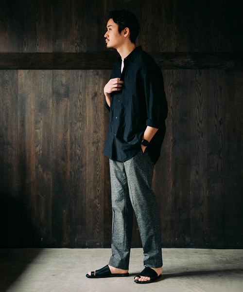 接触冷感＆撥水”クールドッツ ウエストマジック チェックスラックス