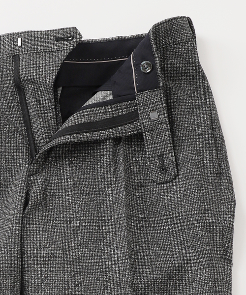 接触冷感＆撥水”クールドッツ ウエストマジック チェックスラックス