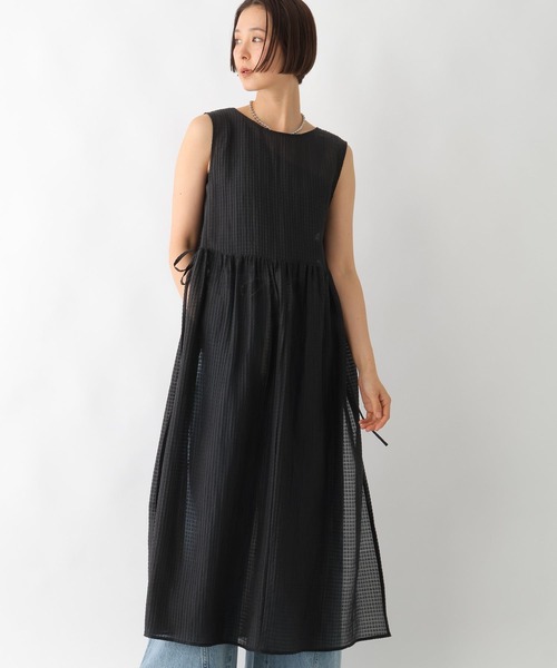 LEPSIM(レプシィム)の「2WAYスリットベストワンピース 326082(ワンピース・レディース・ブラック/オレンジ・FREE)」の2枚目の写真