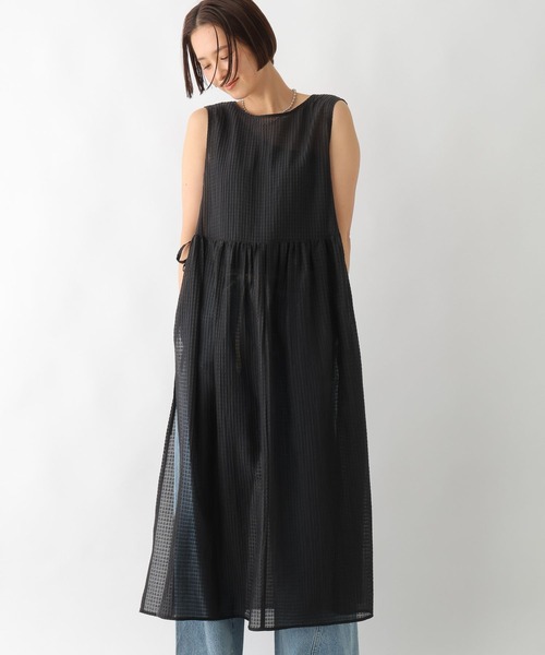 LEPSIM(レプシィム)の「2WAYスリットベストワンピース 326082(ワンピース・レディース・ブラック/オレンジ・FREE)」の3枚目の写真