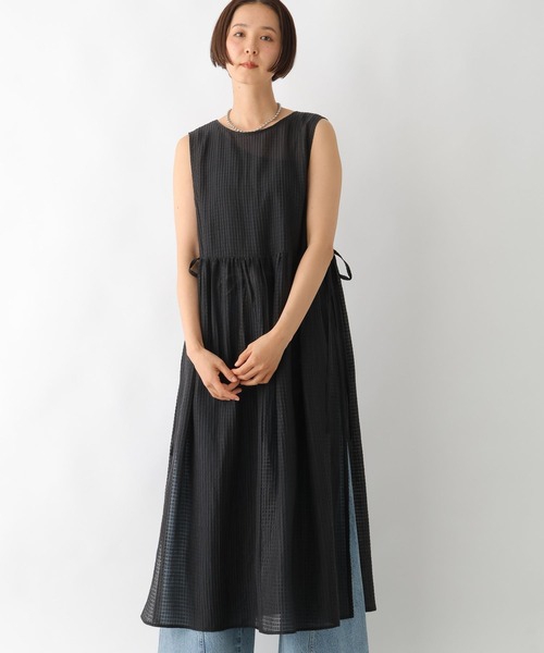 LEPSIM(レプシィム)の「2WAYスリットベストワンピース 326082(ワンピース・レディース・ブラック/オレンジ・FREE)」の4枚目の写真