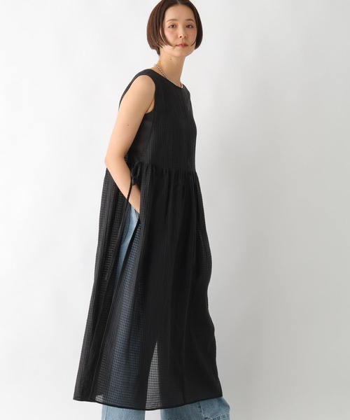 LEPSIM(レプシィム)の「2WAYスリットベストワンピース 326082(ワンピース・レディース・ブラック/オレンジ・FREE)」の5枚目の写真