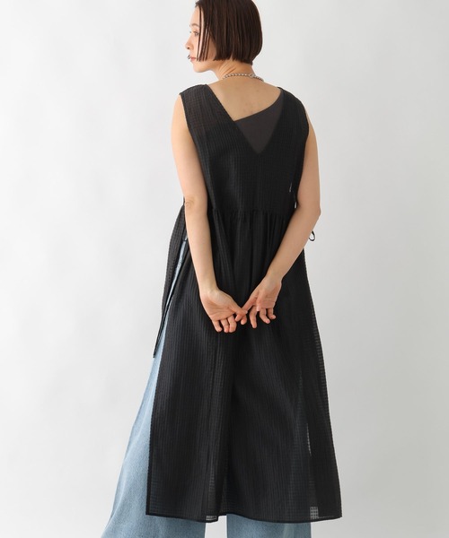 LEPSIM(レプシィム)の「2WAYスリットベストワンピース 326082(ワンピース・レディース・ブラック/オレンジ・FREE)」の6枚目の写真