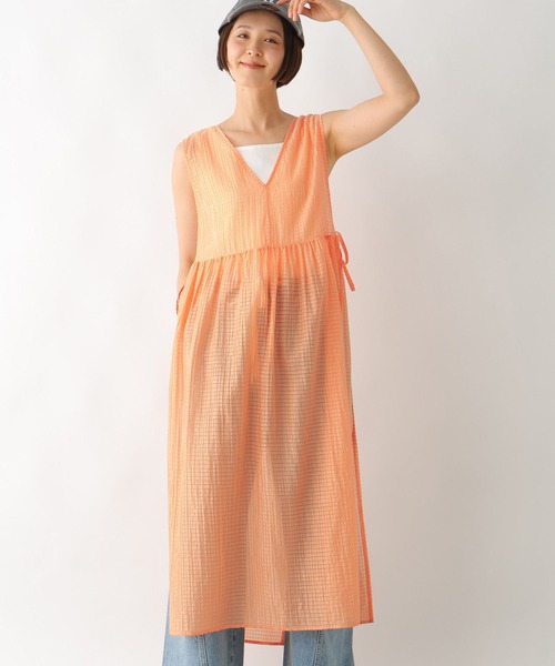 LEPSIM(レプシィム)の「2WAYスリットベストワンピース 326082(ワンピース・レディース・ブラック/オレンジ・FREE)」の10枚目の写真