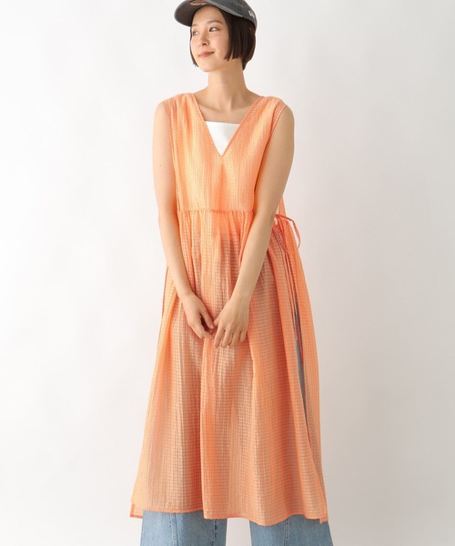 LEPSIM(レプシィム)の「2WAYスリットベストワンピース 326082(ワンピース・レディース・ブラック/オレンジ・FREE)」の11枚目の写真