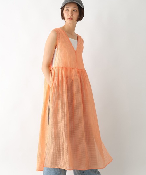 LEPSIM(レプシィム)の「2WAYスリットベストワンピース 326082(ワンピース・レディース・ブラック/オレンジ・FREE)」の12枚目の写真