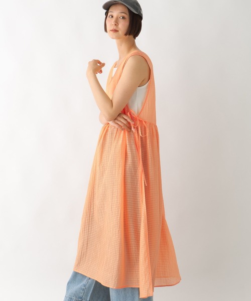 LEPSIM(レプシィム)の「2WAYスリットベストワンピース 326082(ワンピース・レディース・ブラック/オレンジ・FREE)」の13枚目の写真