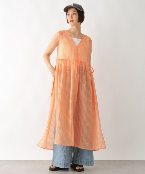 LEPSIM(レプシィム)の「2WAYスリットベストワンピース 326082(ワンピース・レディース・ブラック/オレンジ・FREE)」の14枚目の写真