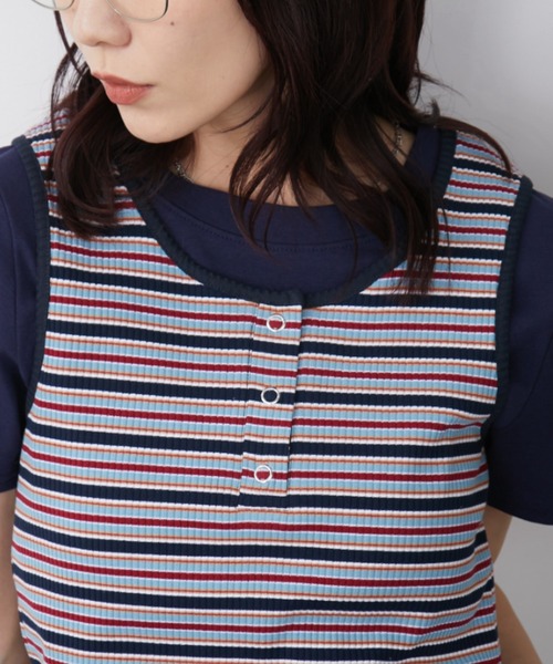 Auntie Rosa Holiday(アンティローザホリデー)の「ヘンリーネックテレコタンク(タンクトップ・レディース・ブラウン/ピンク/その他・FREE)」の12枚目の写真