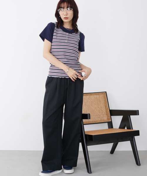 Auntie Rosa Holiday(アンティローザホリデー)の「ヘンリーネックテレコタンク(タンクトップ・レディース・ブラウン/ピンク/その他・FREE)」の8枚目の写真