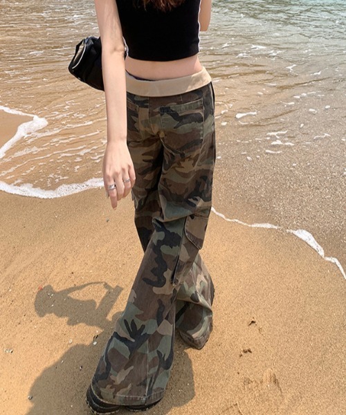 LOULOU select（ルルセレクト）の「ウエスト折り返しデザイン迷彩カーゴパンツ（その他パンツ・レディース・カーキ・M）」の7枚目の写真