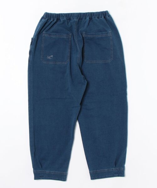 SUPER HAKKA（スーパーハッカ）の「ロゴワンポイント刺繍ライトインレイデニムタックパンツ（デニムパンツ・レディース・ネイビー/ブルー・S/M）」の3枚目の写真