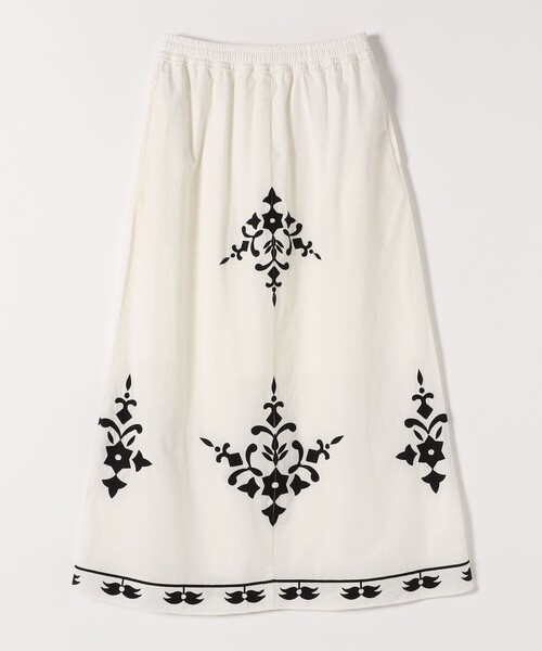 セール】quaranciel:〈洗濯機可能〉エンブロイダリー フレア ロング