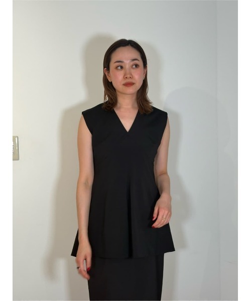 COLUMN(コラム)の「COLUMN / シェイプトップス(シャツ/ブラウス・レディース・アイボリー/ブラック・36/38)」の4枚目の写真