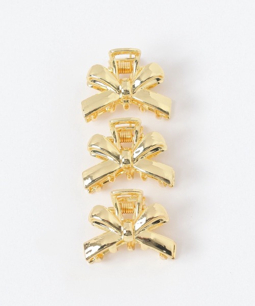 FOREVER 21(フォーエバー トゥエンティーワン)の「リボンヘアクリップセット(バレッタ/ヘアクリップ・レディース・ゴールド/シルバー/ブラック・FREE)」の5枚目の写真