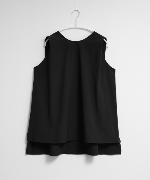 for/c（フォーシー）の「[新色追加]ドライタックノースリーブブラウス【サスティナブル】（シャツ/ブラウス・レディース・オフホワイト/ネイビー/チャコールグレー/ブラック/ブラウン/ピンク・LL/M/L）」の10枚目の写真
