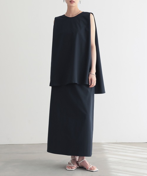 for/c（フォーシー）の「[新色追加]ドライタックノースリーブブラウス【サスティナブル】（シャツ/ブラウス・レディース・オフホワイト/ネイビー/チャコールグレー/ブラック/ブラウン/ピンク・LL/M/L）」の22枚目の写真