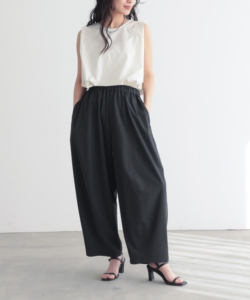for/c（フォーシー）の「[新色追加]ドライタックノースリーブブラウス【サスティナブル】（シャツ/ブラウス・レディース・オフホワイト/ネイビー/チャコールグレー/ブラック/ブラウン/ピンク・LL/M/L）」の14枚目の写真