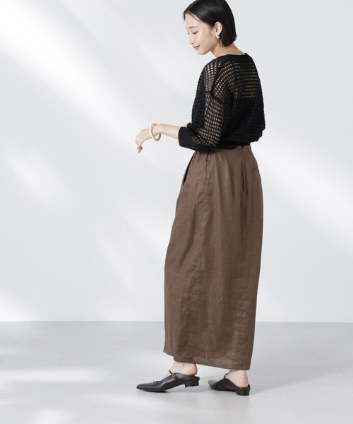 NANO universe（ナノユニバース）の「メッシュニットジップカーディガン（カーディガン/ボレロ・レディース・ピンク/ブラック/オフホワイト・FREE）」の16枚目の写真