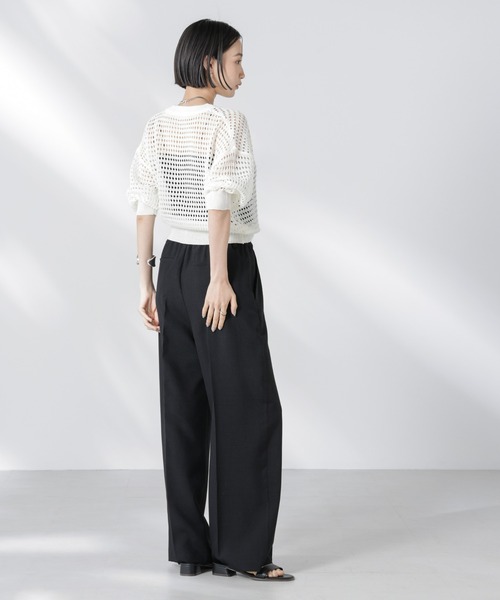 NANO universe（ナノユニバース）の「メッシュニットジップカーディガン（カーディガン/ボレロ・レディース・ピンク/ブラック/オフホワイト・FREE）」の22枚目の写真