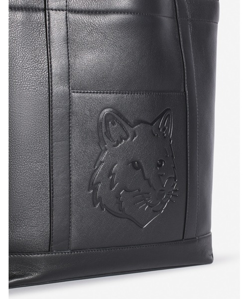 Maison Kitsune(メゾンキツネ)の「FOX HEAD MEDIUM LEATHER TOTE(トートバッグ・レディース・ブラック/ブラウン・U)」の4枚目の写真
