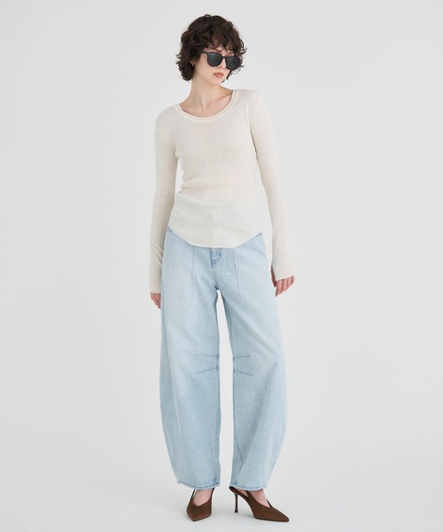 ニット セーター 「RITAN/リタン」Washable Silk Knit Tops/ウォッシャブルシルクニットトップス レディース RITAN/リタン】Washable Silk Knit Tops/ウォッシャブルシルク