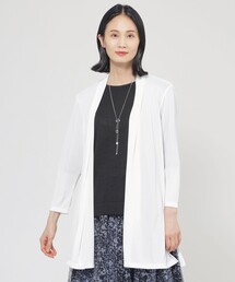【UV対策】【吸水速乾】【防しわ】【ウォッシャブル】マットフライスジャージロングカーディガン