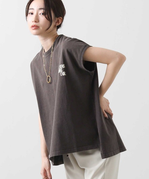 upperhights(アッパーハイツ)の「UpperロゴフレンチT(Tシャツ/カットソー・レディース・オフホワイト/ブラウン・FREE)」の2枚目の写真