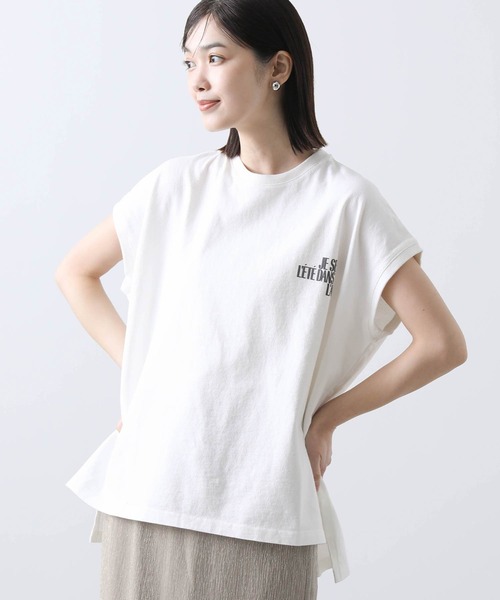 upperhights(アッパーハイツ)の「UpperロゴフレンチT(Tシャツ/カットソー・レディース・オフホワイト/ブラウン・FREE)」の10枚目の写真