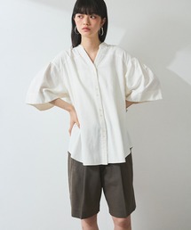新品タグ付　アダム エ ロペ　リネンブラウス 楽天市場】リネンスキッパーギャザーブラウス[GENTLE LINEN